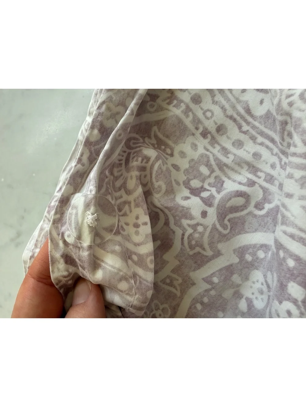 Pottery Barn King Duvet Cover Paisley Taupe White Lyocell TENCEL 108 x 92
